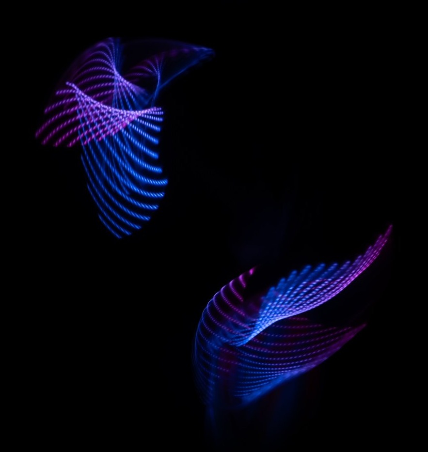 Long-exposure light painting by Brooklyn Light Studio
