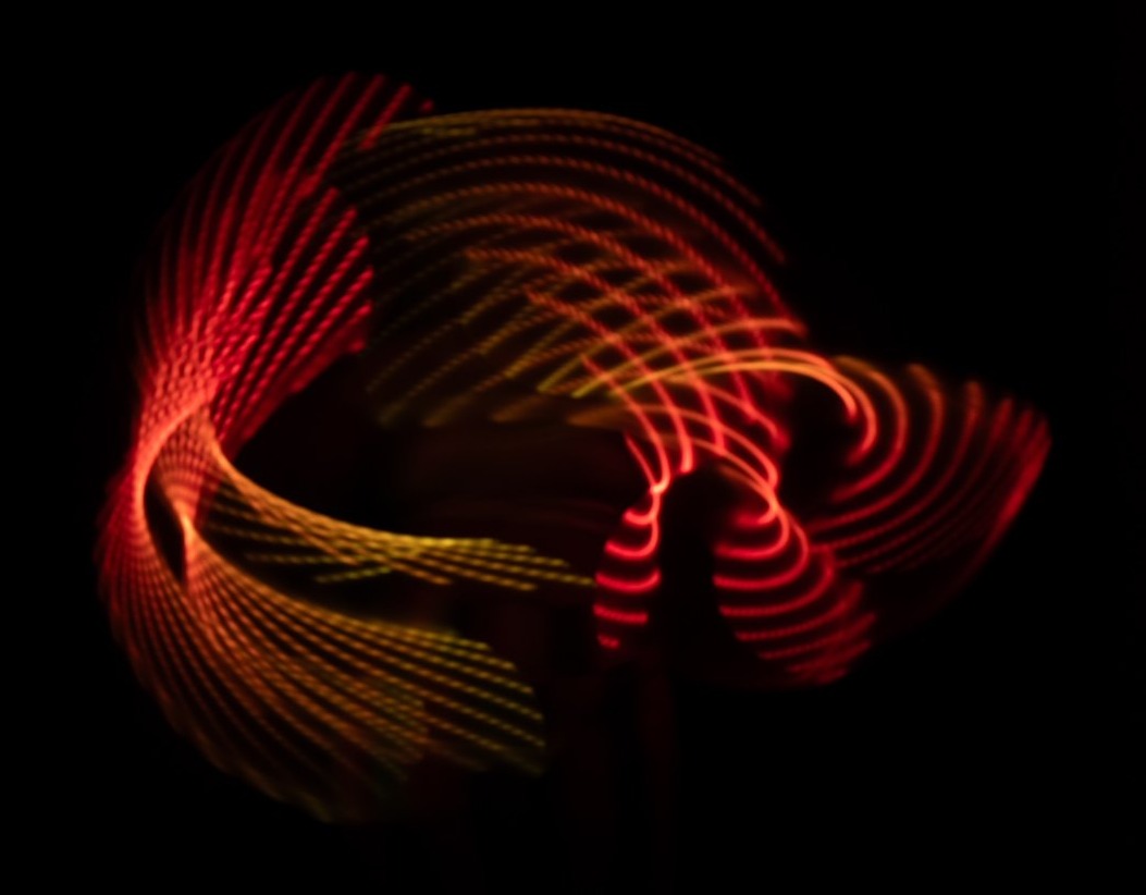 Long-exposure light painting by Brooklyn Light Studio