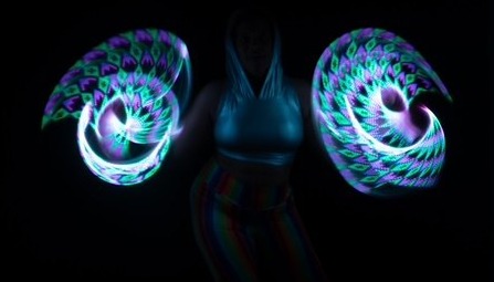 Long-exposure light painting by Brooklyn Light Studio