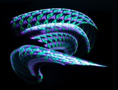 Long-exposure light painting by Brooklyn Light Studio