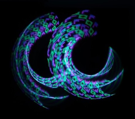 Long-exposure light painting by Brooklyn Light Studio