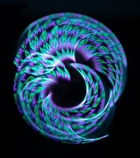 Long-exposure light painting by Brooklyn Light Studio