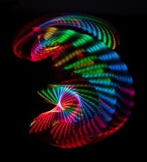 Long-exposure light painting by Brooklyn Light Studio