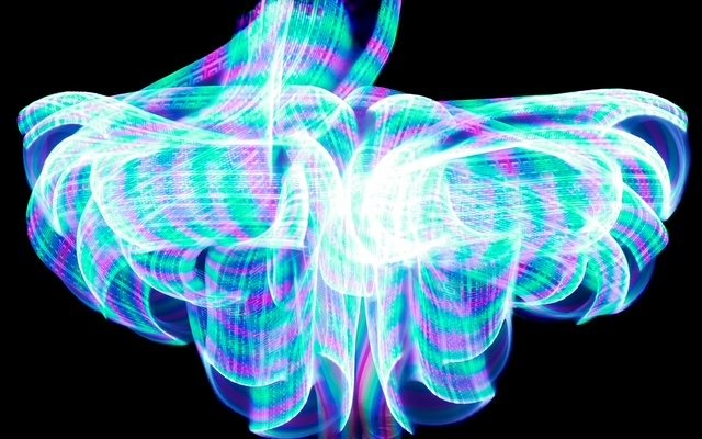 Long-exposure light painting by Brooklyn Light Studio