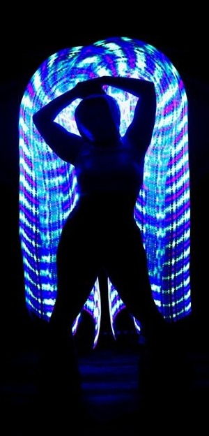 Long-exposure light painting by Brooklyn Light Studio