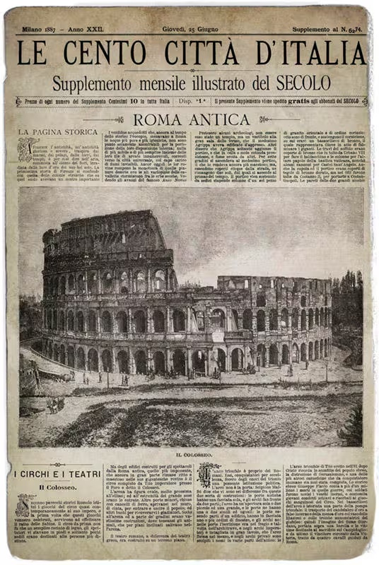 Old newspaper clipping about Italian family history